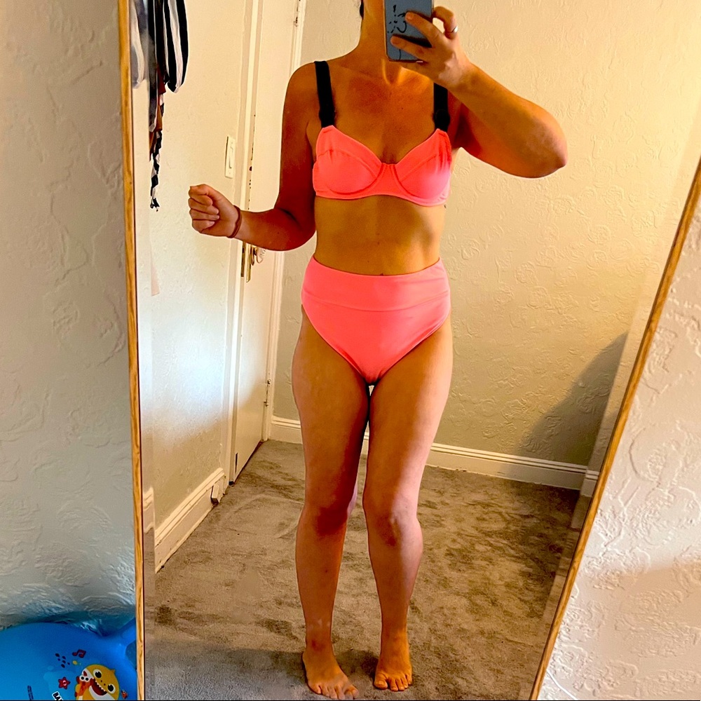 Aerie high waisted/high cut L bottoms and M lined top